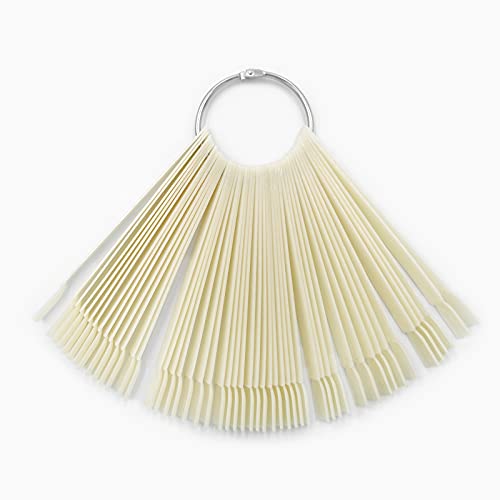 Pinkiou Clear Nail Swatches Sticks 50 Pcs with Ring