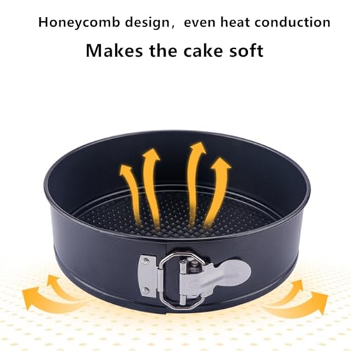 3-Piece Non-Stick Springform Cake Pan Set - 7, 8, 9 Inch