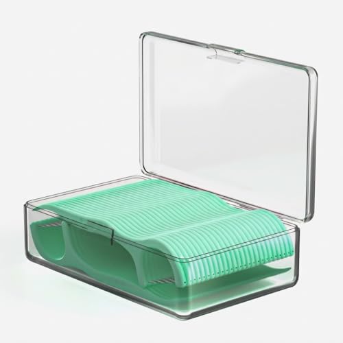 SmileSet Mint Dental Floss Picks 50 Pack - BPA-Free Dual-Action Flossers