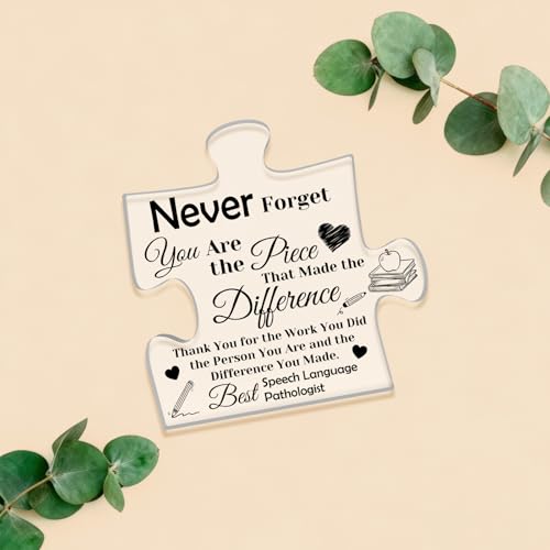 Acrylic Desk Sign Gift for Speech Language Pathologists