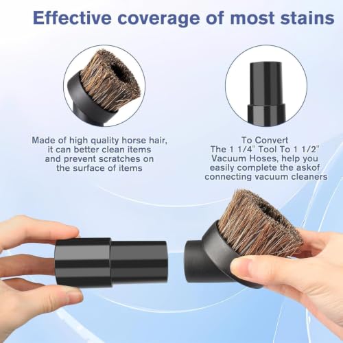 2-Pack Round Horsehair Vacuum Dust Brush Attachment for Shark Vacuums