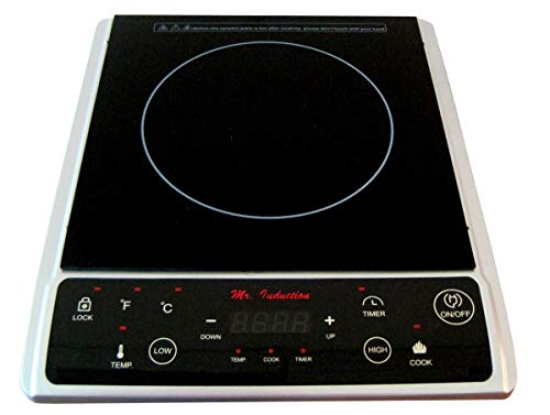 Mr. Induction SPT SR-964TS-42BA: Combination of 1300W Induction Cooktop + Stainless Steel Pot, BLACK