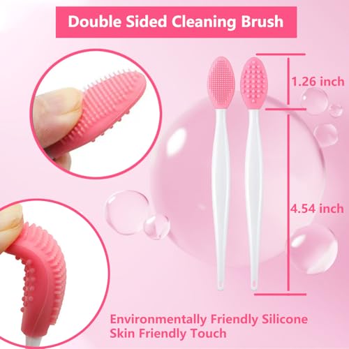 Silicone Facial Cleansing Brush and Lip Exfoliator 10-Pack