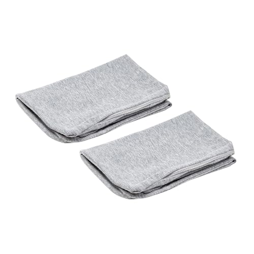 Alkamto Gray Travel Pillowcase Set - 2 Premium Zippered Covers 15.7x9.8