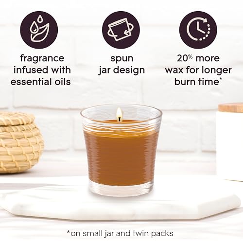 Glade Cashmere Woods Scented Candle Jar, 4.08 Oz, 2 Count
