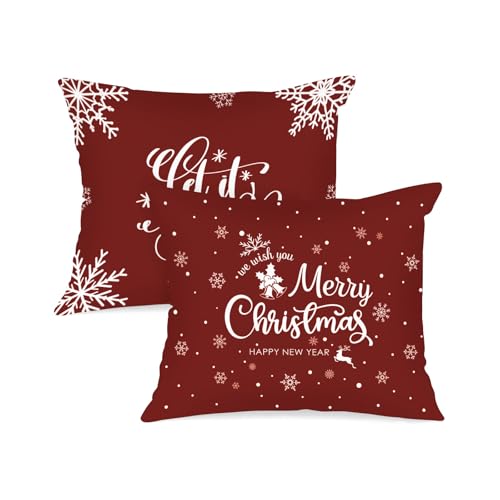 Lanpn Christmas Decorative Pillow Covers, 20x26 Standard Shams - Set of 2