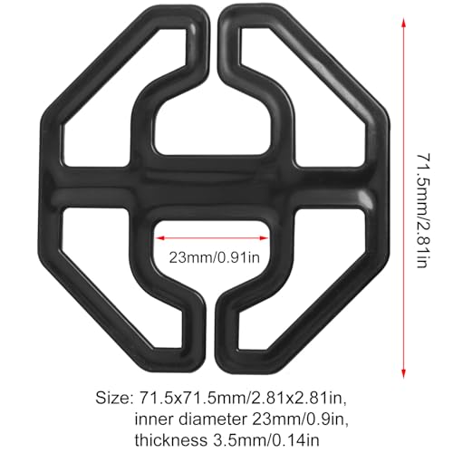 8 Pack Car Seat Cushion Fixing Buckles - Black Plastic Adjustable Clips