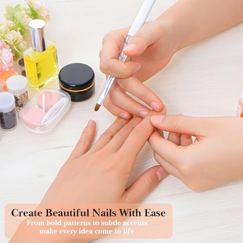 Dual Ended Builder Gel Nail Brush and Art Design Tool by Shimmeroo