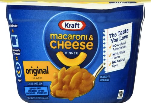 Kraft Mac & Cheese Cups 8 Pack, Microwaveable Cheesy Pasta Snacks