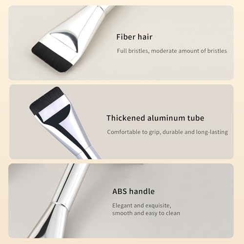 MSQ Flat Foundation Brush and Korean Makeup Spatula Brush for Liquid Foundation