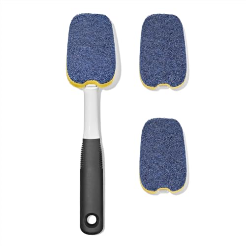 OXO Good Grips Dish Scrub with 2 Refills – Efficient Kitchen Cleaning Tool
