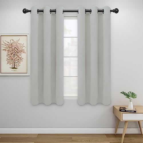 Easy-Going Thermal Grommet Curtains, Greyish White, 34"W x 54"L (Pack of 2)