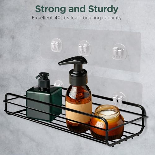 SMLBJUTE 10 Pack Three Claw Shower Caddy Adhesive Hooks Replacement Waterproof Clear