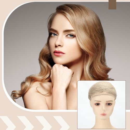 Beige 6-Pack Mesh Wig Caps for Long and Short Hair Nylon Hairnets