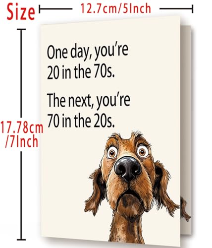 Funny 70th Birthday Card for Men and Women - Heartfelt Humor