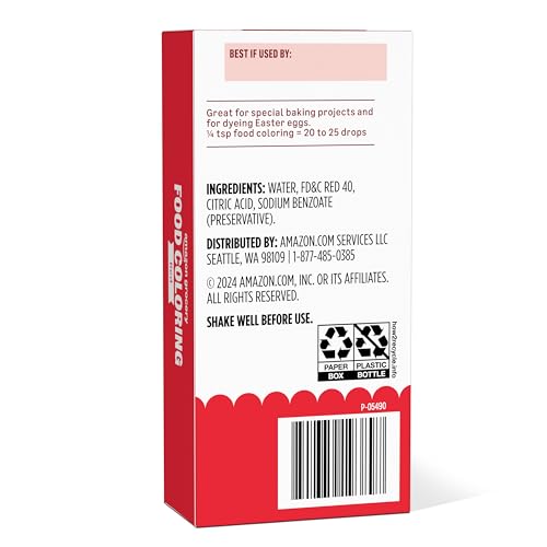Red Food Coloring - 1 Fl Oz Bottle for Baking & Dyeing