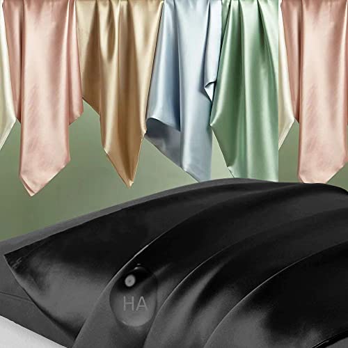 DKBslik Mulberry Silk Pillowcase for Hair & Skin, Black Queen 20x30