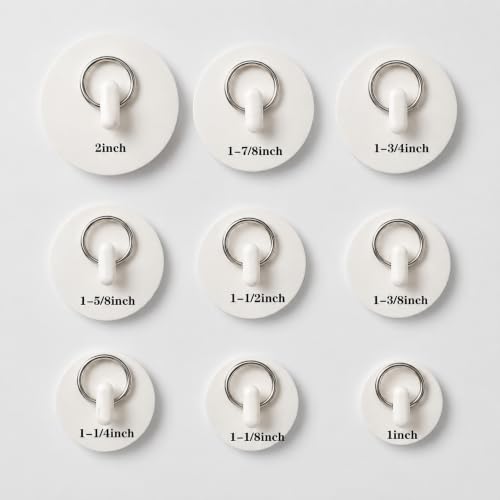 9 Sizes Rubber Sink Stoppers with Hanging Ring for Kitchen & Bath