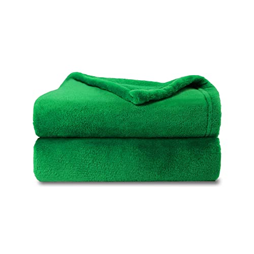 NANPIPER Emerald Green Baby Blanket - Super Soft Fleece Throw 30"x40"
