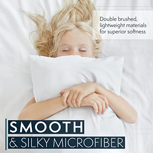 Microfiber Pillow Cases Set of 2 - Soft & Breathable for Standard/King Size