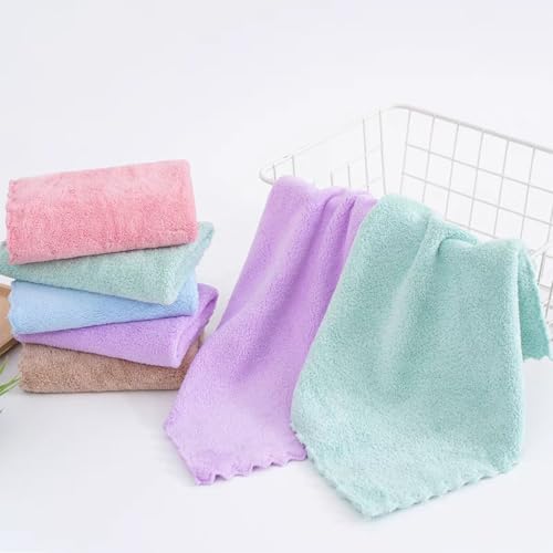 Ultra-Soft Cotton Washcloths Set - 5 Pack, Quick-Drying Face Towels