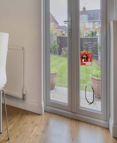 2 Pack Pet Alert Stickers - Waterproof Vinyl Emergency Signs