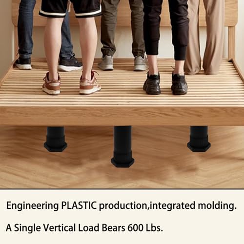 Adjustable Height Bed Support Legs Set - 5.3-8.8 Inch, 4 Pcs