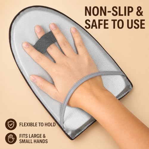 Lunapurr Heat Resistant Ironing Glove - Gray Waterproof Steam Mitt