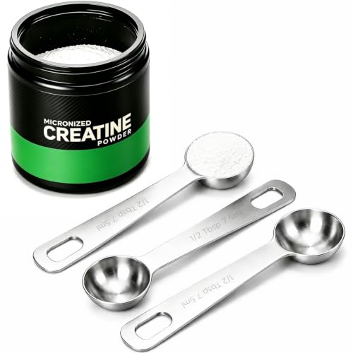 MIMORE Stainless Steel 5g Scoop - 3 Pack for Accurate Creatine Measurement