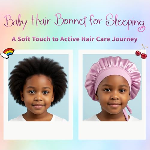 Tale King Kids Satin Sleep Bonnet for Girls Curly Hair Hair Cap