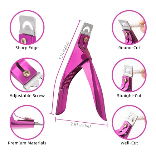 Yaya Acrylic False Nail Clipper with Length Measurement Magnets