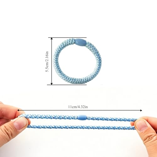 Akiweili Elastic Hair Ties Scrunchies 20-Piece Light Mix Color