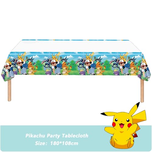 Anime Party Tablecloths - 3 Pack Disposable Waterproof Covers