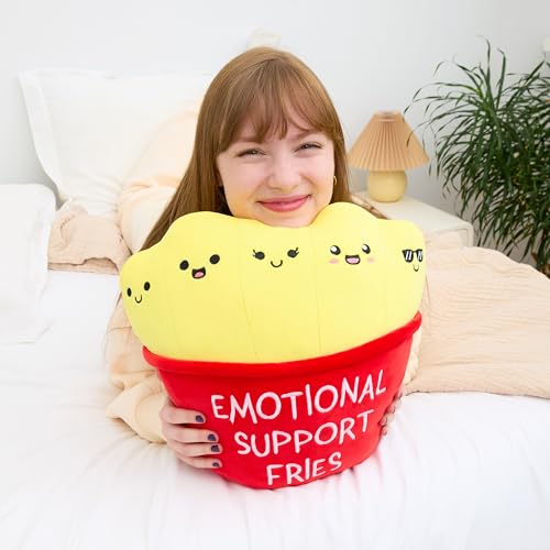 Emotional Support Jumbo Fries Plush Toy - Soft Cuddly Pillow