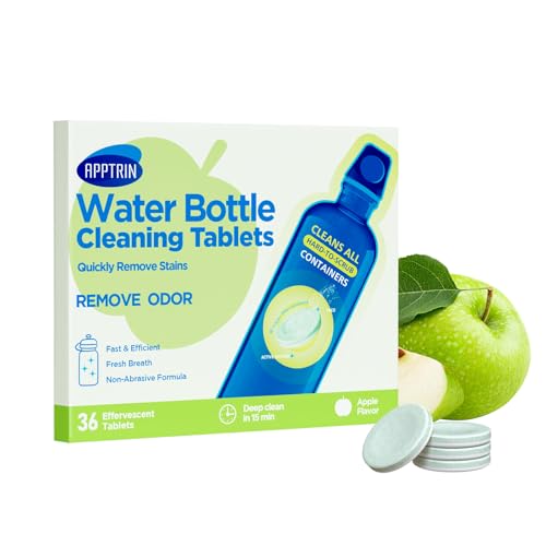 AppXynn Water Bottle Cleaning Tablets - Apple Scented, 36 Count Pack