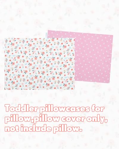 ALVABABY Cotton Toddler Pillowcases for 13x18 & 12x16 Pillows - 2 Pack