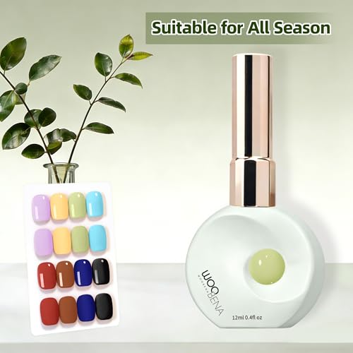 Woobena 12ml UV Gel Nail Polish Long Lasting Salon-Quality Color HEMA Free