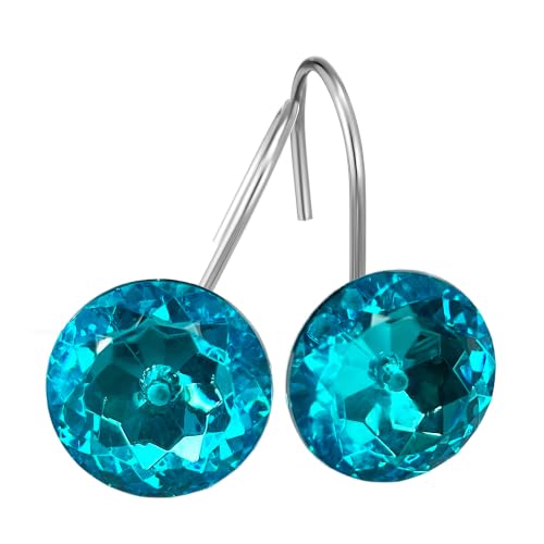Lake Green Bling Shower Curtain Hooks - 12PCS Rhinestone Design