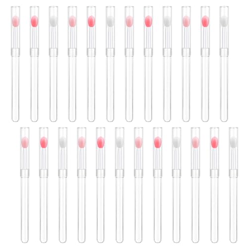 24Pcs Silicone Lip Mask Applicator and Lipstick Brush Set, Reusable