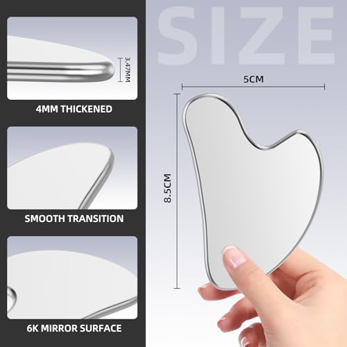 Stainless Steel Gua Sha Facial Tool for Face and Body Sculpting