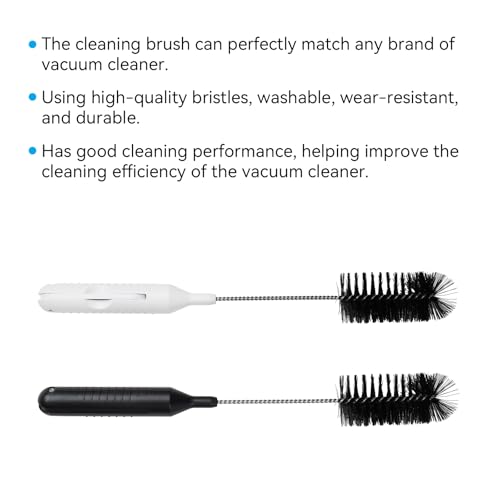 Vataim Vacuum Cleaner Cleaning Brush - 2 Pack, 11 Inch 2-in-1 Tool for Hair & Dust