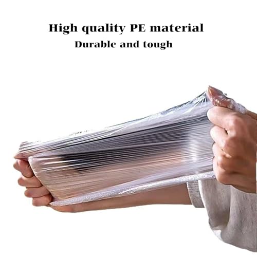 100 Pcs Disposable Shower Caps Waterproof Plastic Hair Caps Large Size
