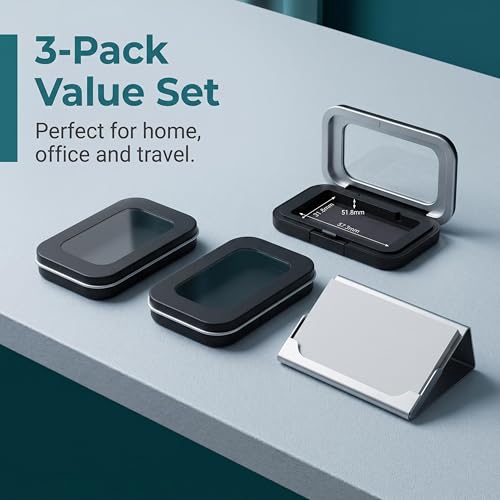 3-Pack Magnetic Bobby Pin Holder - Portable Organizer for Hair & Office Pins