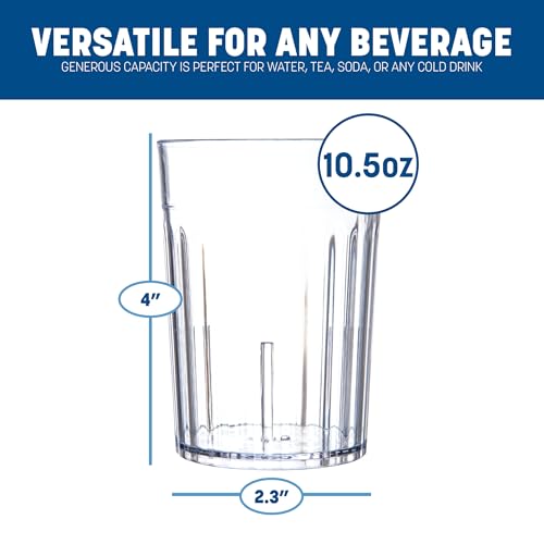 Carlisle Bistro Tumbler - 10.2 oz Clear Plastic for Restaurants