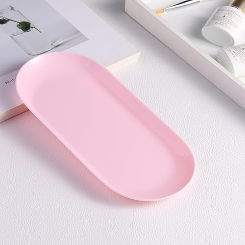 2 Pack Pink Decorative Jewelry Tray - Oval Storage Dish