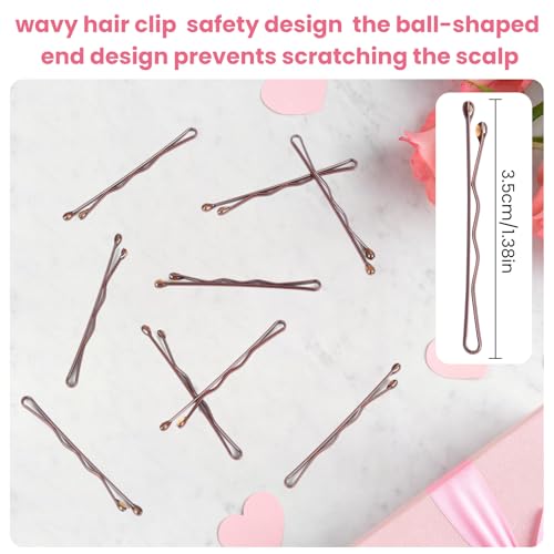 Mini Bobby Pins 50 Pack 1.38 Inch Metal Hair Clips for Women and Girls