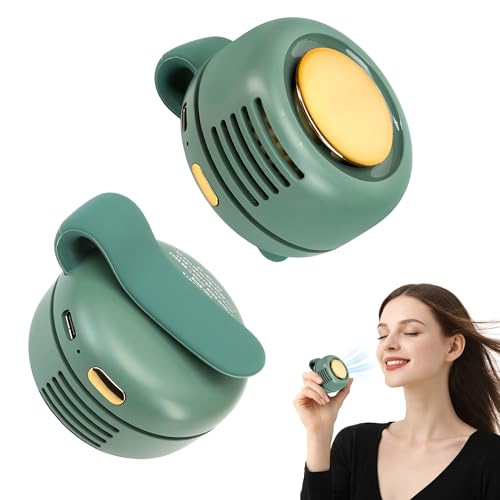 Mini Bladeless Clip-On Fan with 3 Speeds - Portable Wearable Cooler