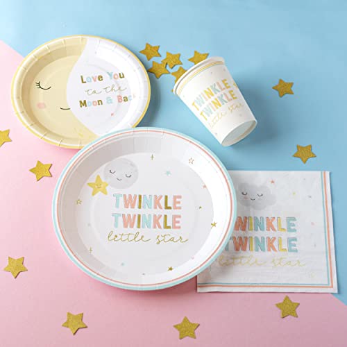 Twinkle Twinkle Baby Shower Paper Cups - 8 oz, Set of 16