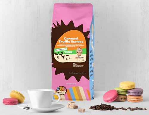 Decaf Caramel Truffle Sundae Ground Coffee - 10oz | Crazy Cups