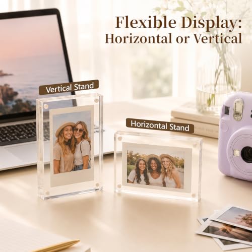 NOBEFY Acrylic Magnetic Picture Frames for Instax Mini - 3 Pack